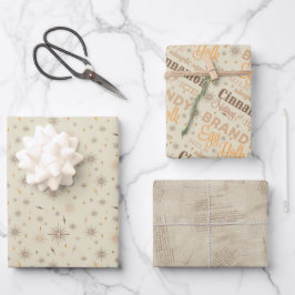 エッグノグコレクション – 金ゴールド ラッピングペーパーシート