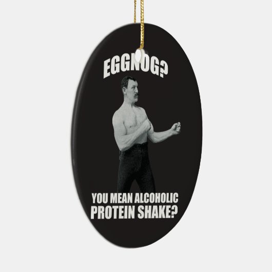 エッグノッグか。 アルコール性のクリスマスツリーのオーナメントを意味します セラミックオーナメント (右)