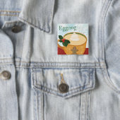 エッグノッグが付いているクリスマスのマグ 缶バッジ (インサイチュ)