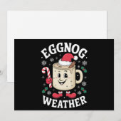 エッグノッグのような天気のクリスマス　レトロなクリスマス シーズンカード (正面/裏面)