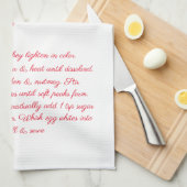 エッグノッグのレシピ キッチンタオル (四つ折り)