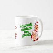 エッグノッグはサンタを屁をさせます コーヒーマグカップ (正面右)