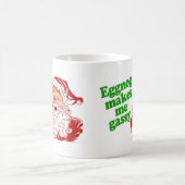 エッグノッグはサンタを屁をさせます コーヒーマグカップ (中央)