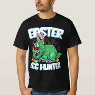 エッグハンターイースターダリストバニーボーイズTriceratops Tシャツ