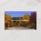 エッグハーバー、トロリー車付きWI秋シーズン 名刺 (裏面)