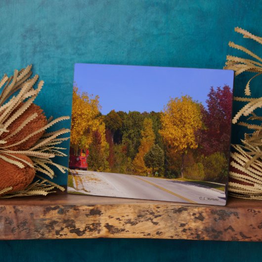 エッグハーバー、WI秋シーズンとトロリーカー フォトプラーク (側面)