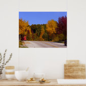 エッグハーバー、WI秋シーズンとトロリーカー ポスター (キッチン)