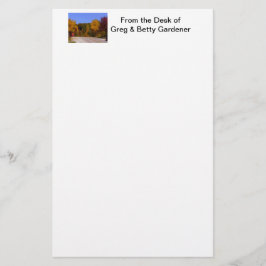 エッグハーバー、WI秋シーズンとトロリーカー 便箋