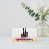 エッグビーターの電気ミキサー生地ベーキング 名刺 (スタンド正面)