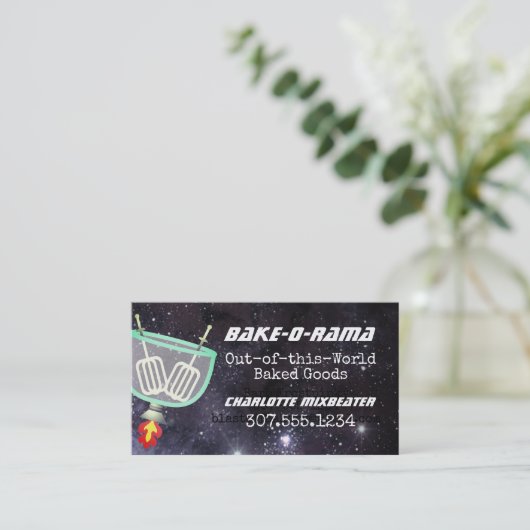 エッグビーターロケット宇宙スタンドミキサーベーカリーバス 名刺 (スタンド正面)
