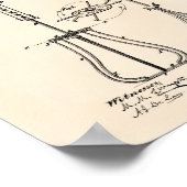 エッグビーター1874特許アート – オールドピーパー ポスター (角)