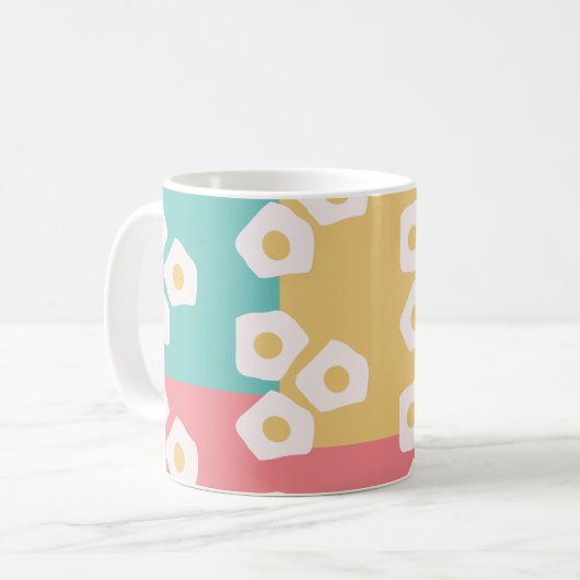 エッグフライドブレックファーストカラフルブランチキッチン コーヒーマグカップ (正面左)