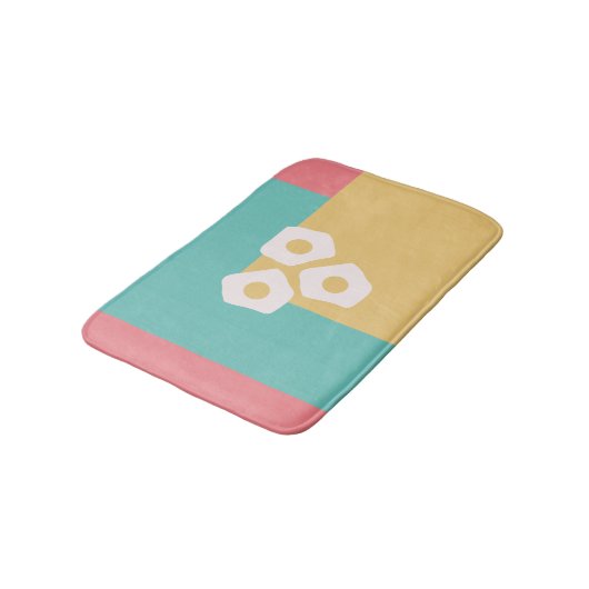 エッグフライドブレックファーストカラフル バスマット (アングル)
