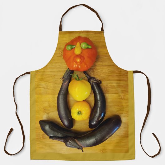 エッグプランティプランティオールオーバープリントエプロン エプロン (正面)