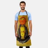 エッグプランティプランティオールオーバープリントエプロン エプロン (着用した状態)