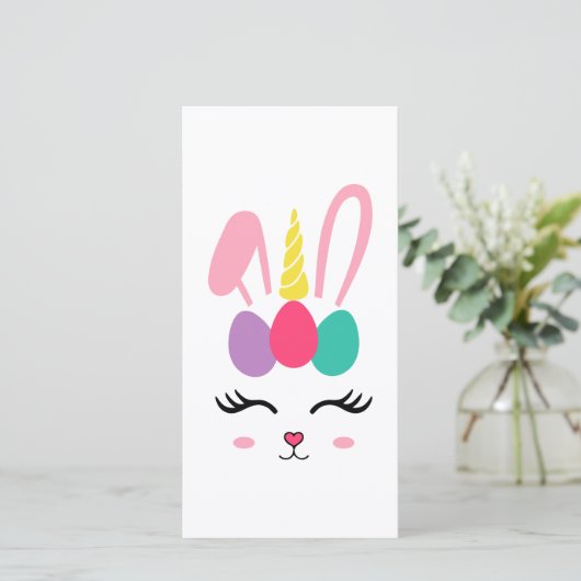 エッグヘッドバンドキュートイースターバニーガールイヤーズ顔 シーズンカード (スタンド正面)