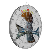 エッグヘッド予測できなデザイン ダーツボード (正面左)