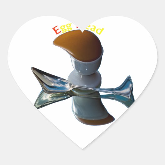 エッグヘッド予測できなデザイン ハートシール (正面)