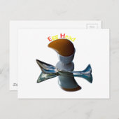 エッグヘッド予測できなデザイン ポストカード (正面/裏面)