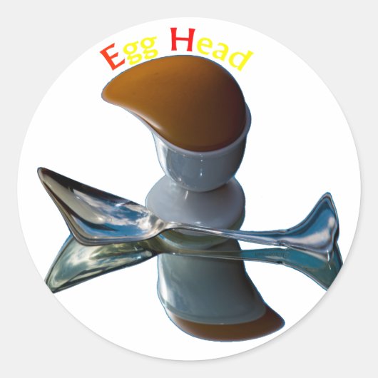 エッグヘッド予測できなデザイン ラウンドシール (正面)