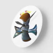 エッグヘッド予測できなデザイン ラウンド壁時計 (傾斜)