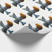 エッグヘッド予測できなデザイン ラッピングペーパー (角)