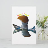 エッグヘッド予測できなデザイン 便箋 (スタンド正面)