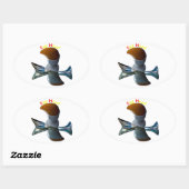 エッグヘッド予測できなデザイン 楕円形シール (シート)