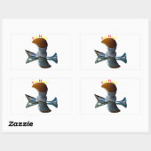 エッグヘッド予測できなデザイン 長方形シール (シート)