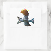 エッグヘッド予測できなデザイン 長方形シール (バッグ)