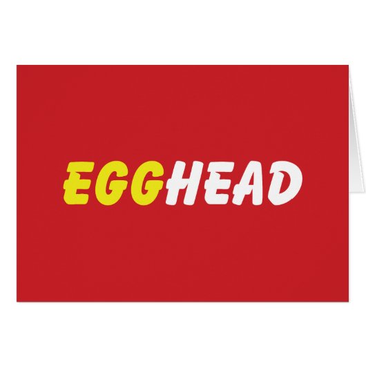 エッグヘッド用グリーティングカード (正面横)