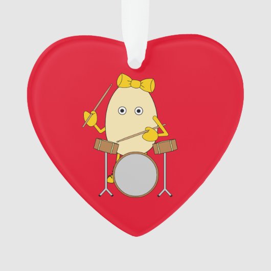エッグヘッド・ドラマー・ガール オーナメント (正面)