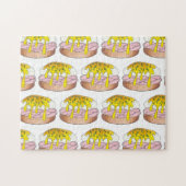 エッグベネディクト朝食キッチンフードグルメハム ジグソーパズル (横)