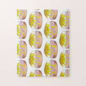 エッグベネディクト朝食キッチンフードグルメハム ジグソーパズル (縦)