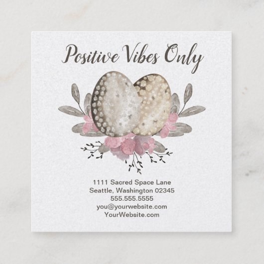 エッグボホウォーターの色 スクエア名刺 (裏面)