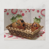 エッグメンフレンズ用ホットタブおもしろいイースターハガキ シーズンポストカード (正面)