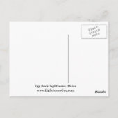 エッグロックライトハウスバーハーバーメインハガキ ポストカード (裏面)
