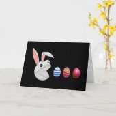 エッグ狩りイースターバニー カード (黄色い花)