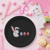 エッグ狩りイースターバニー ペーパープレート (パーティー)