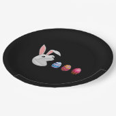 エッグ狩りイースターバニー ペーパープレート (アングル)