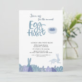エッグ狩りパステル招待状 招待状 (スタンド正面)