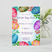 エッグ狩り招待状-おもしろい&フェスティバルイースター 招待状 (スタンド正面)