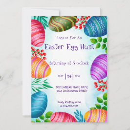 エッグ狩り招待状-おもしろい&フェスティバルイースター 招待状
