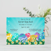 エッグ狩り招待状-おもしろい&フェスティバルイースター 招待状 (スタンド正面)