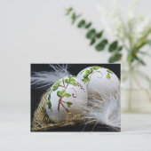 エッグ絵を描ハッピーイースターはがき ポストカード (スタンド正面)