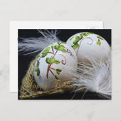 エッグ絵を描ハッピーイースターはがき ポストカード (正面/裏面)