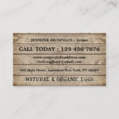 エッグ ヴィンテージ ラスティック ファーム レトロ ブラウン 名刺 (裏面)