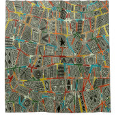 エッシュ炭 シャワーカーテン (正面)