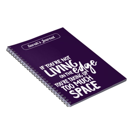 エッジおもしろいことわざパープルやる気を起こさせるに住む ノートブック (右側)