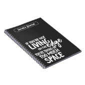 エッジおもしろいに生きるやる気を起こさせることわざダークグレー ノートブック (右側)